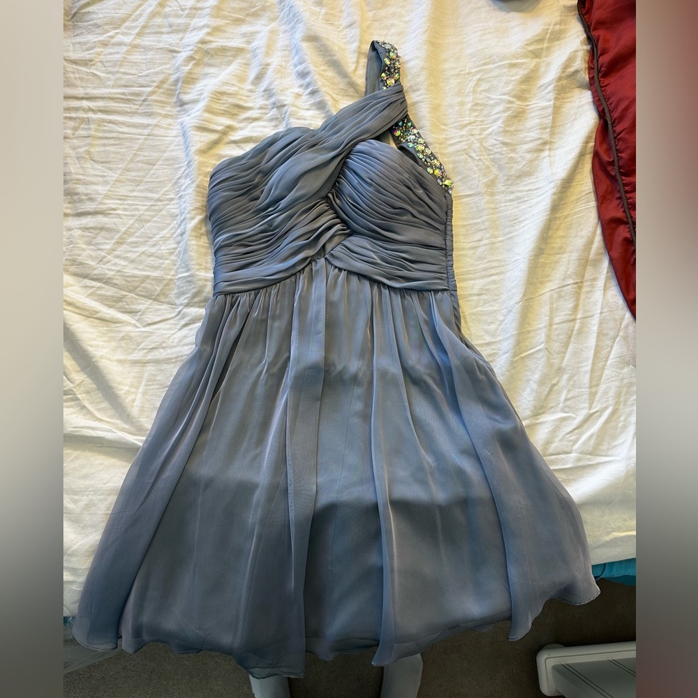 one-shoulder homecoming dress